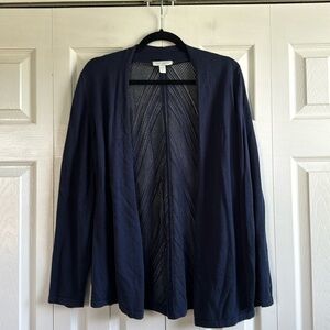 Charter Club | Navy Blue | open-front cardigan | size L